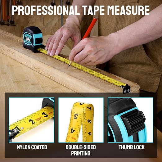DURATECH 25FT Magnetic Double-Sided Tape Measure, Easy Read Measuring Tape - Image 5
