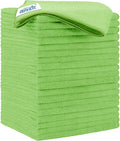 HOMEXCEL Green Microfiber Cleaning Cloth 20 Pack 11.5 x 11.5 Inch Microfiber by HOMEXCEL