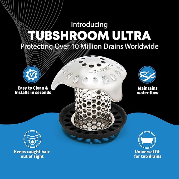 TubShroom Ultra Revolutionary Bath Tub Drain Protector Hair - Image 4