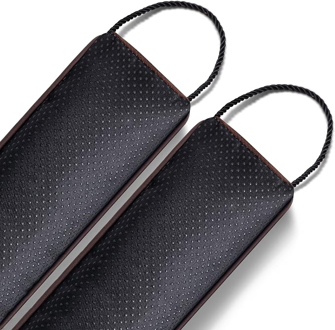 Sunolga Door Draft Stopper, Removable Washable Cover, Dark Coffee | Weighted - Image 5