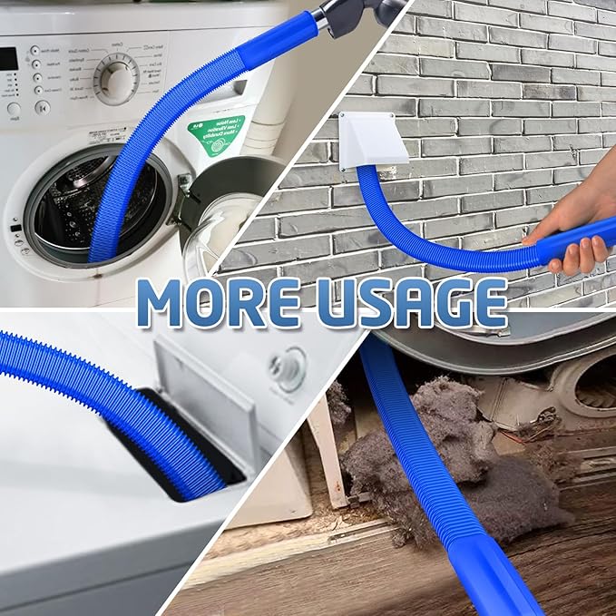 PetOde 2Pcs Dryer Vent Cleaner Kit Universal Vacuum Hose Attachment & Brush | - Image 5