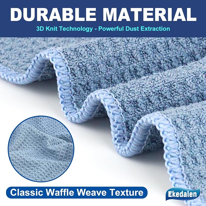 Ekedalen Microfiber Cleaning Cloth Lint Free Glass Polish - Image 3