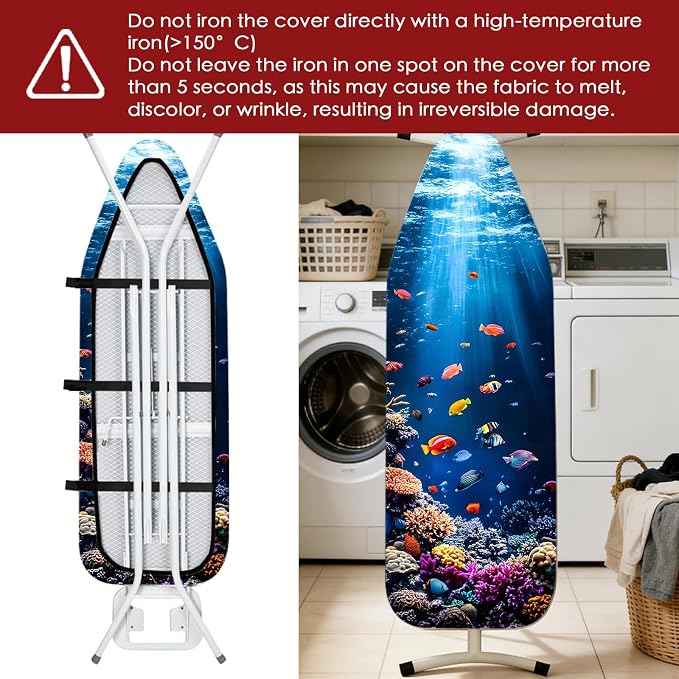 Nuxovilar Coral Fish Ironing Board Cover 15x54 Needle Cotton - Image 6