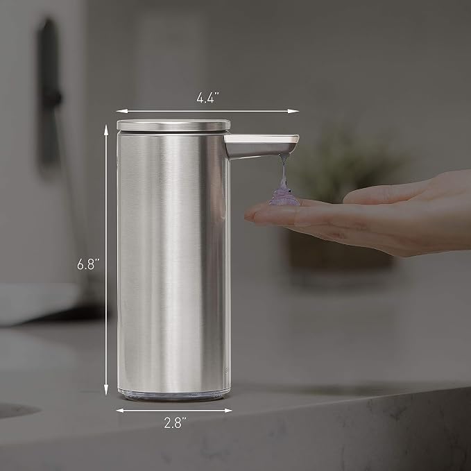 simplehuman 9 oz. Touch-Free Rechargeable Sensor Liquid Soap Pump Dispenser - Image 3