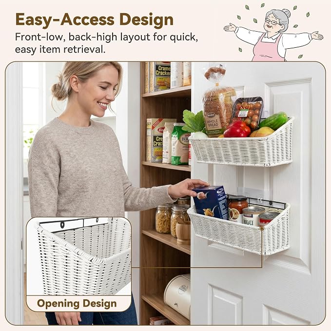 GRANNY SAYS Wicker Hanging Basket, RV Storage and Organization, 2 Pack - Image 3