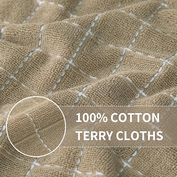 Homaxy 100% Cotton Terry Kitchen Towels, 4 Pack - Image 2