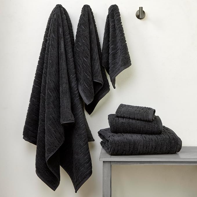 SKL Home CloudSoft Bath Towel Set, 100% Cotton Luxury, Slate | 2 Bath towels - Image 3