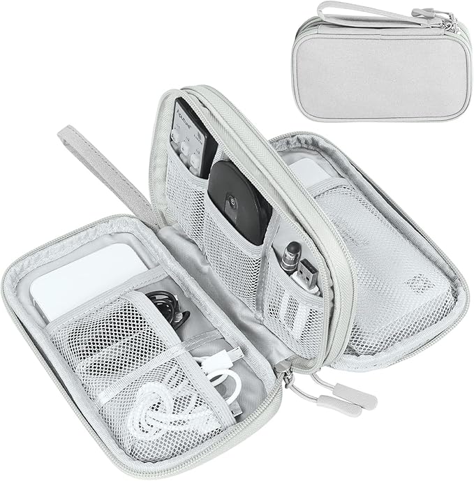 FYY Electronic Organizer, Travel Tech Pouch Bag, Cable Organizer Grey | Wrist by FYY