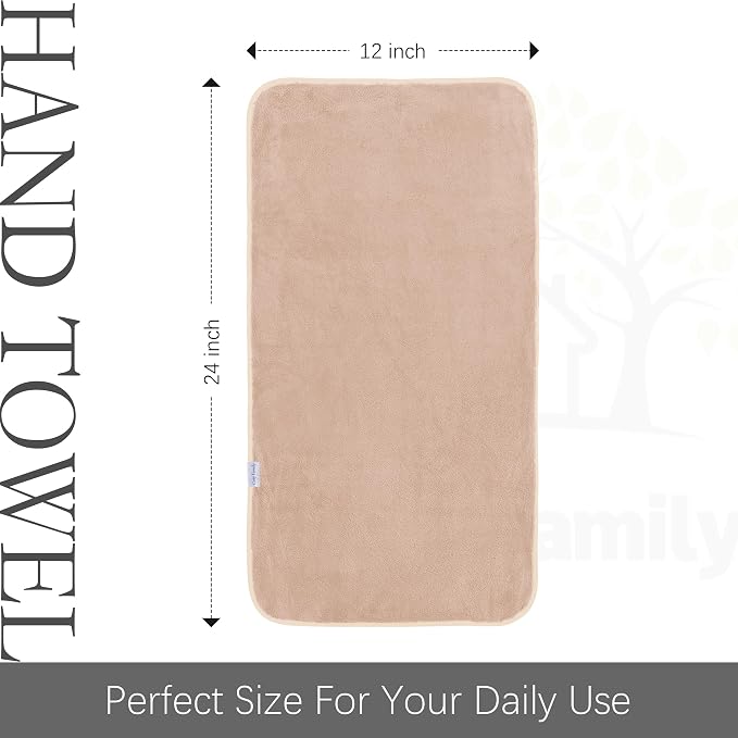 Cosy Family 6 Pack Ultra Soft Microfiber Absorbent Hand Towel, Silk Hemming - Image 2