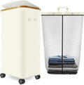Laundry Hamper with Wheels, 75L Rolling Laundry Basket with Lid by Wuevu