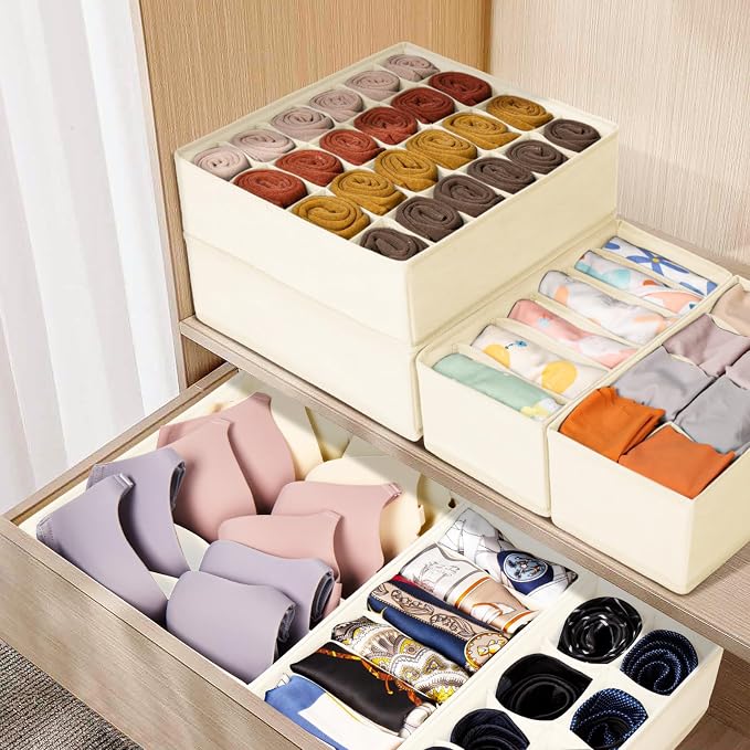 Drawer Organizer Clothes, 8 Pack Dresser Organizer Bins - Image 5