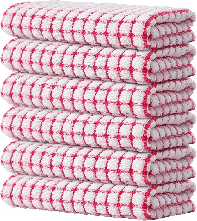 Kitinjoy Cotton 6 Pack Terry Kitchen Towels by Kitinjoy
