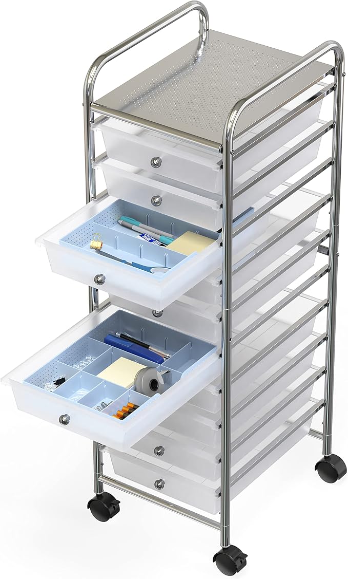 Simple Houseware Drawer Organizer Tray, 9 Adjustable Compartments, and Craft - Image 6