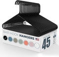 Plastic Hangers 45 Pack – Made in the USA – 6lb Capacity Standard Clothes by NeatiesHangers