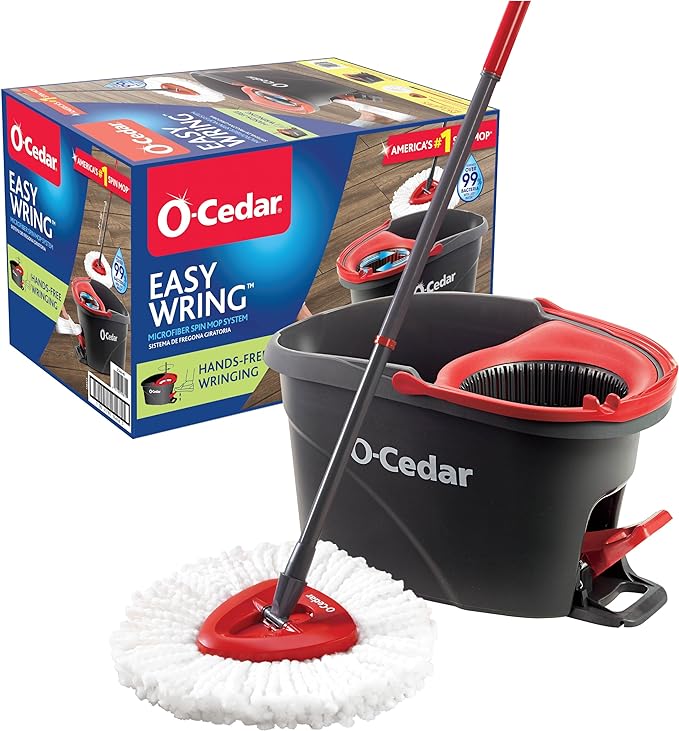 O-Cedar EasyWring Microfiber Spin Mop, Bucket Floor Cleaning System by Unknown