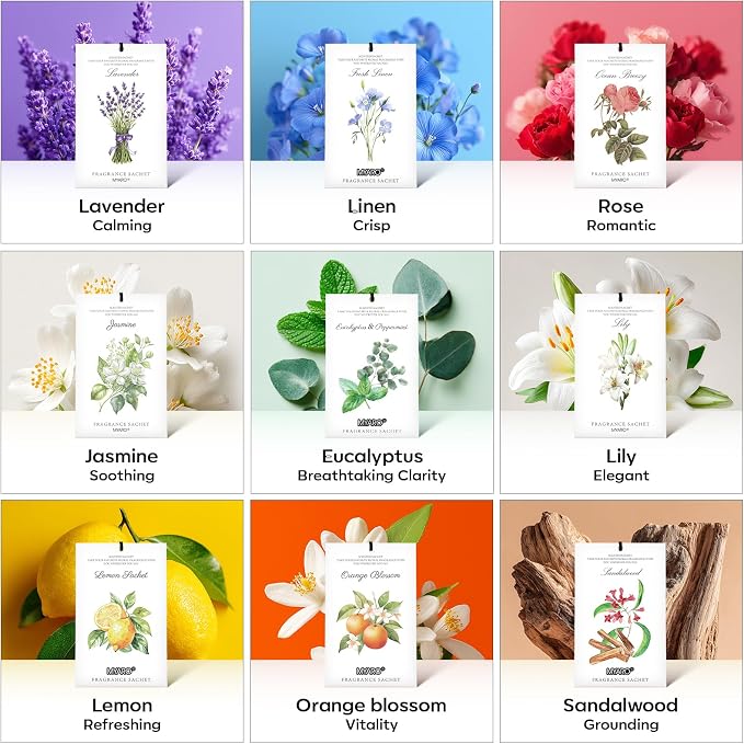 MYARO 12 Pack Eucalyptus Mint Scented Sachets, Closet Deodorizer Freshener - Image 7