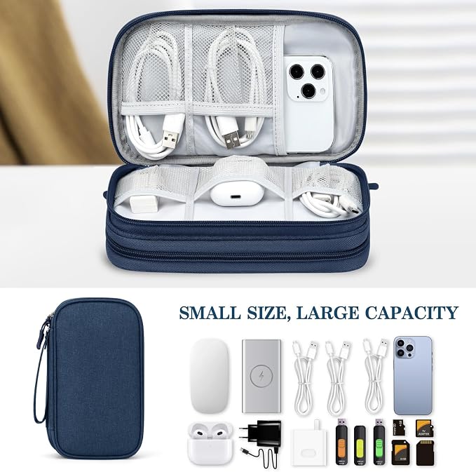 FYY Electronic Organizer, Travel Tech Pouch Bag, Waterproof, Double Layers - Image 6