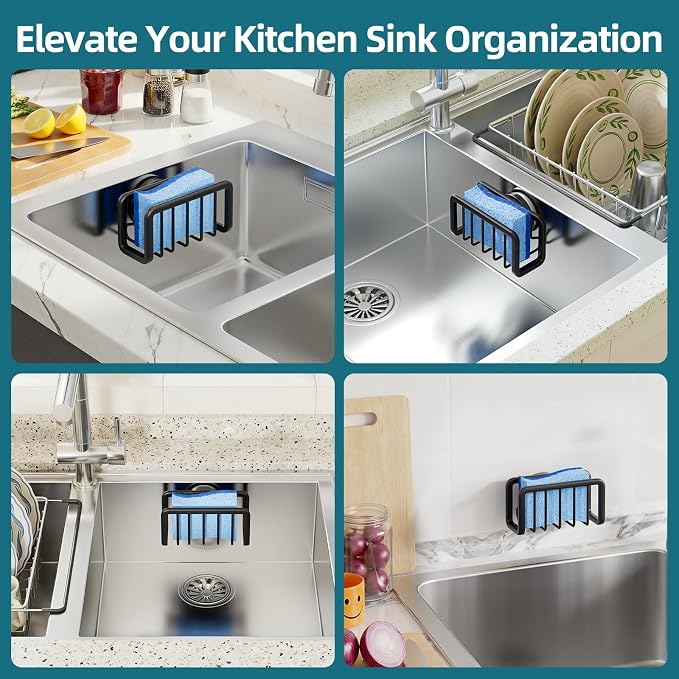 TAILI Black Sponge Holder for Kitchen Sink - Image 6