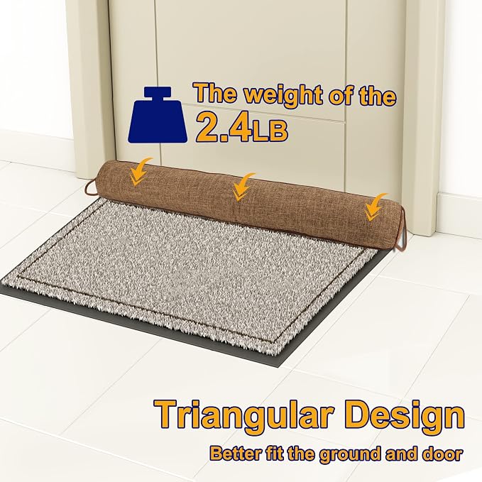NABOWAN Weighted Door Draft Stopper — Triangular Under-Door Gap Filler - Image 3