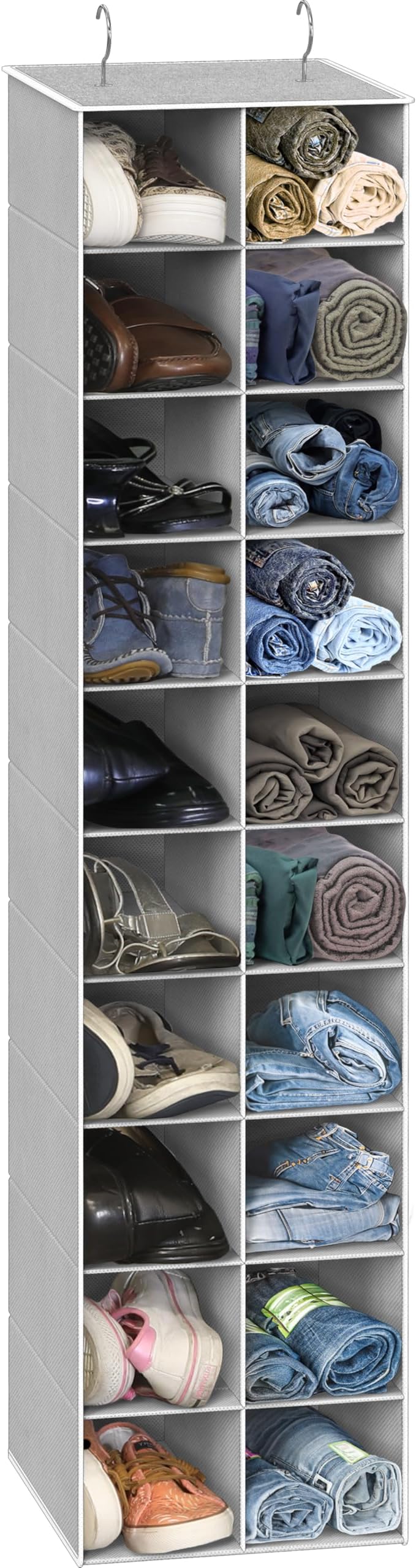 Simple Houseware 20 Section Shelves Hanging Shoes Organizer, 10 Tier, Holds Up by SimpleHouseware