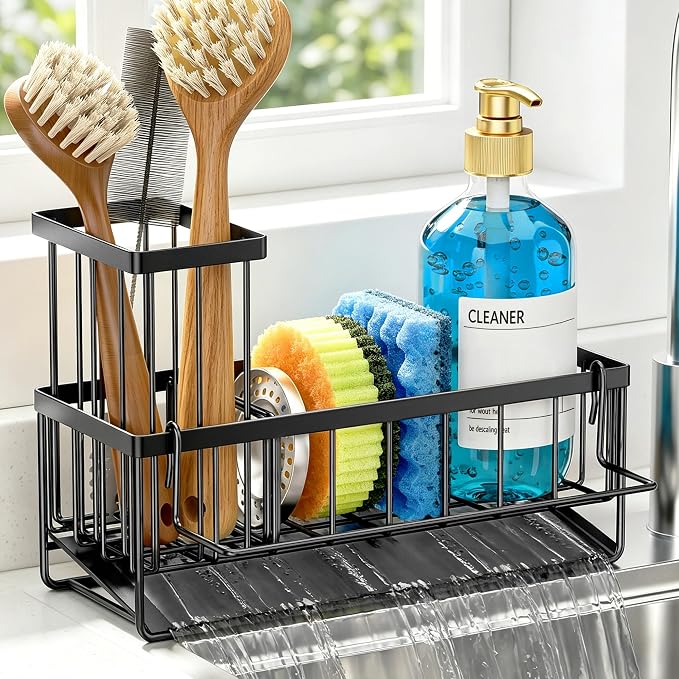 Sponge Holder for Kitchen Sink, Kitchen Sink Caddy, Kitchen Sink Sponge Holder by OERPHO