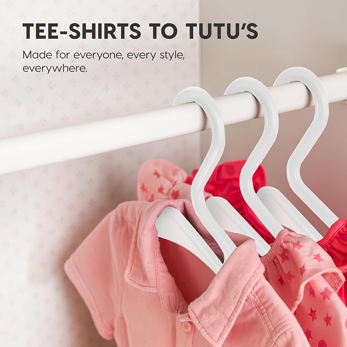 IRIS USA Extra Small Hangers 50 Pack, 11.87" W x 6.75" H, Shoulder Grooves - Image 7