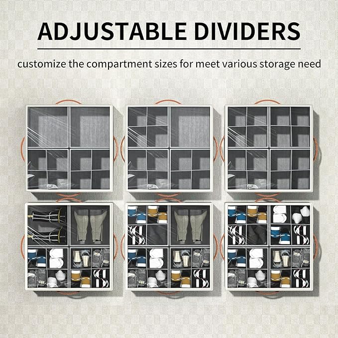 Aokeyee Shoe Organizer for Closet, 2 Pack Foldable Shoe Storage Organizer Box - Image 2