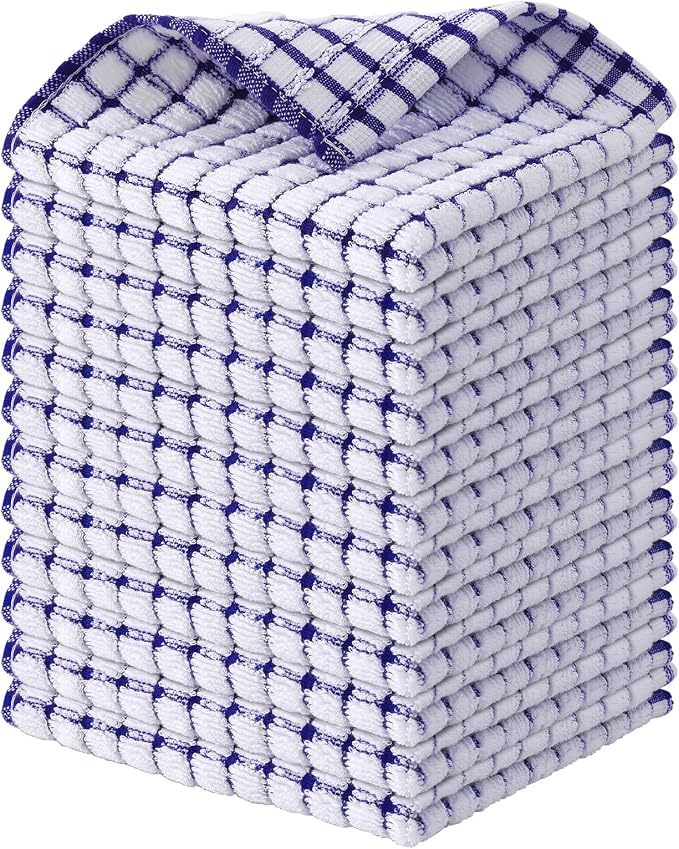 Kitinjoy Cotton 12 Pack Terry Kitchen Dish Cloths by Kitinjoy