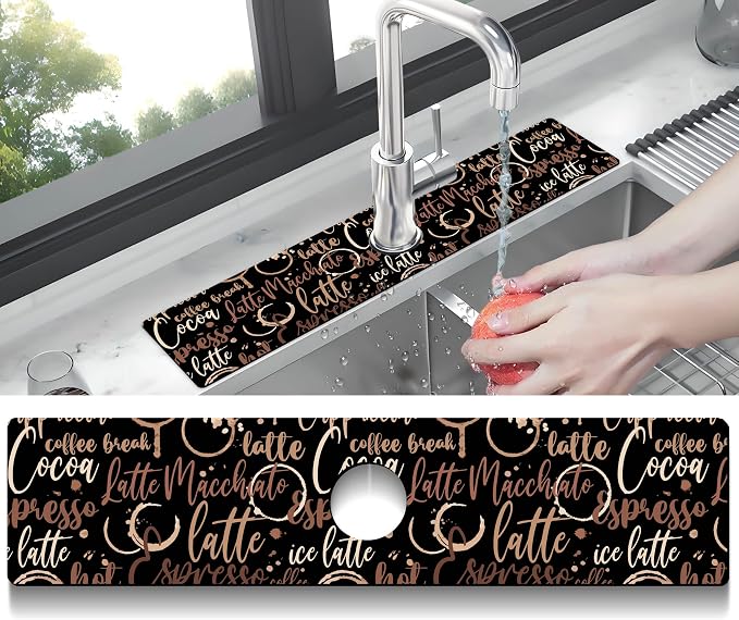 Kitchen Sink Splash Guard Faucet Mat Super Absorbent Fast Drying Mat Sink - Image 2