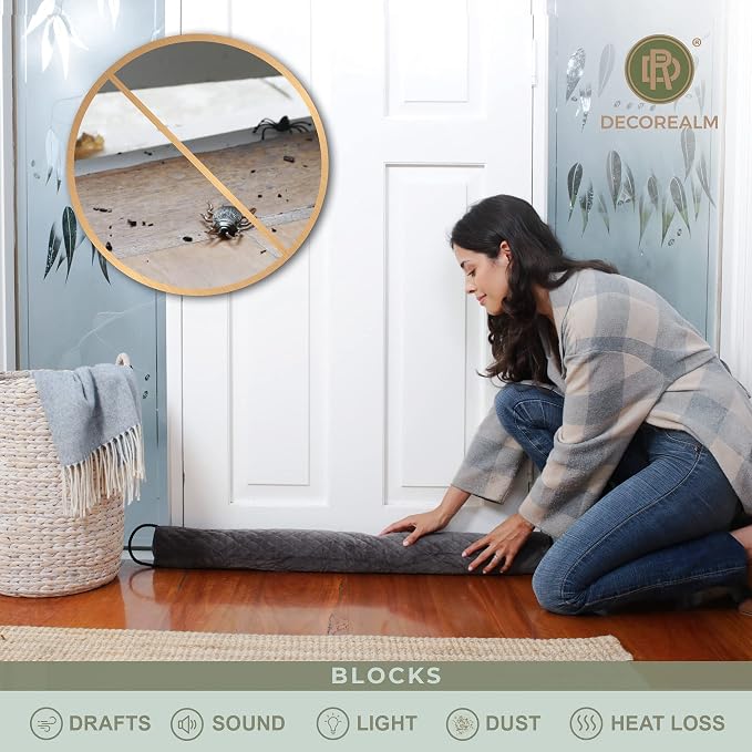 Under Door Draft Stopper – 3.5 lb Door Draft Blocker Weighted - Image 2