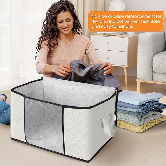 10 Pack Storage Bags for Clothes Blanket Storage Bins - Image 3
