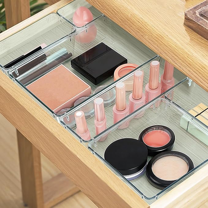 16 PCS Drawer Organizer Set, 5 Size Bathroom and kitchen organizer Trays | - Image 5