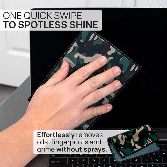 Microfiber Wholesale Quick Cloth Glasses Cleaning Cloths – 5x7 Camo 2-Pack | - Image 2