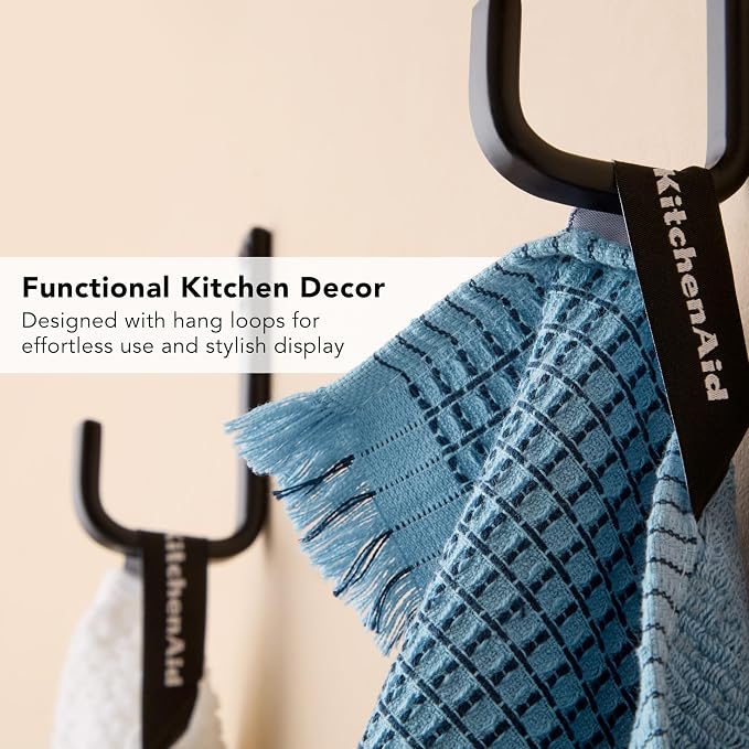 KitchenAid Gourmet Series Gridlines Kitchen Towels 3-Pack Set, 100% Cotton - Image 6
