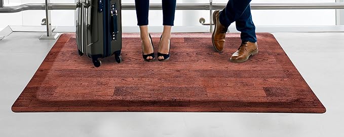 Rhino Mats, Softwoods Anti Fatigue Floor Mat, Commercial Grade Kitchen Mat, Standing Desk Mat, Office, Garage or Anywhere, Standing Comfort. (Oak, 4' x 6' x 1/2")