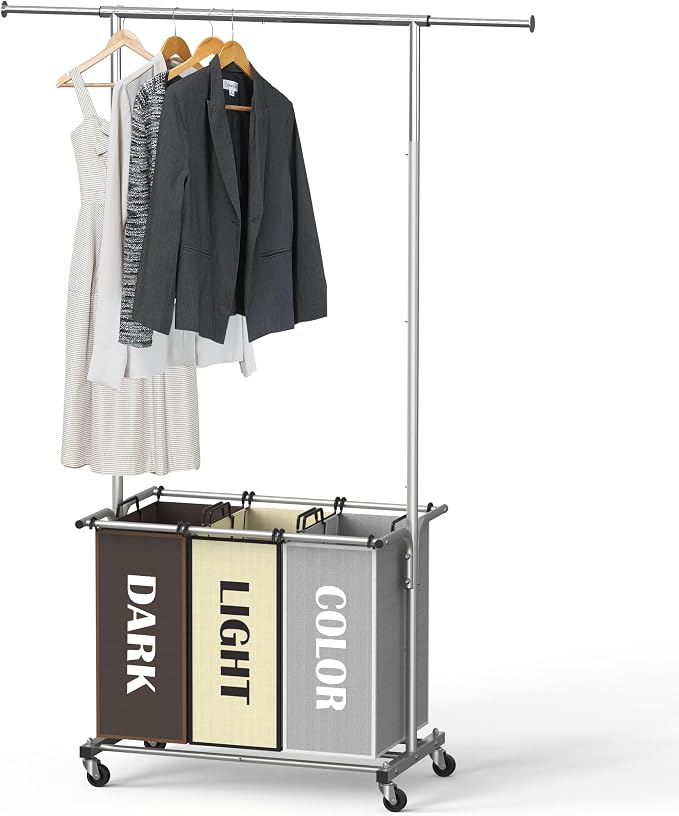 Simple Houseware 3 Bags Laundry Sorter Cart by SimpleHouseware