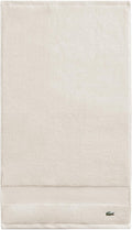 Lacoste Heritage 100% Supima Cotton Hand Towel 16" x 30", Chalk | Highly by Unknown