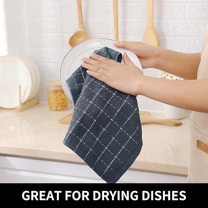 Homaxy 100% Cotton Terry Kitchen Dish Cloths, 6 Pack - Image 4