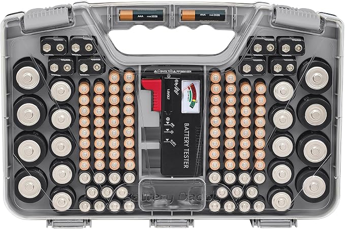 Battery Daddy Storage & Organizer Case w/Tester, Stores & Protects Up to 180 - Image 8