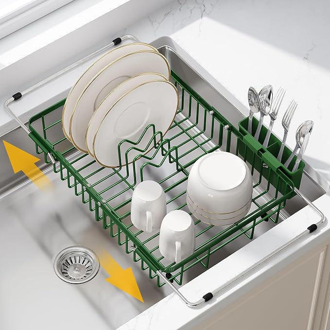 JASIWAY Green Dish Drying Rack Over the Sink by JASIWAY