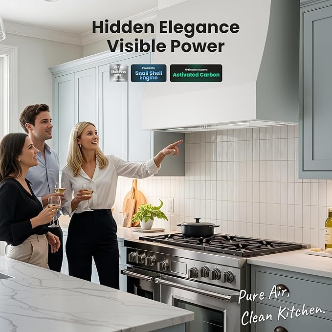 Stainless Steel Range Hood Insert 30 Inch, 580 Max CFM, 5-Layer Aluminum Mesh Filter, LED Lights&3-Speed Push Button Controls for 50% Better Suction, Ducted/Ductless Built Kitchen Vent