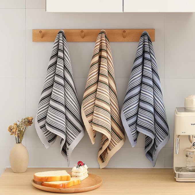 SALAS Kitchen Dish Towels for Drying Dishes, Large Cotton Kitchen Towels - Image 4