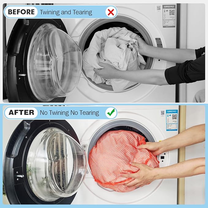 3Pcs Mesh Laundry Bags Washing Machine Mesh Wash Bags Jumbo - Image 2