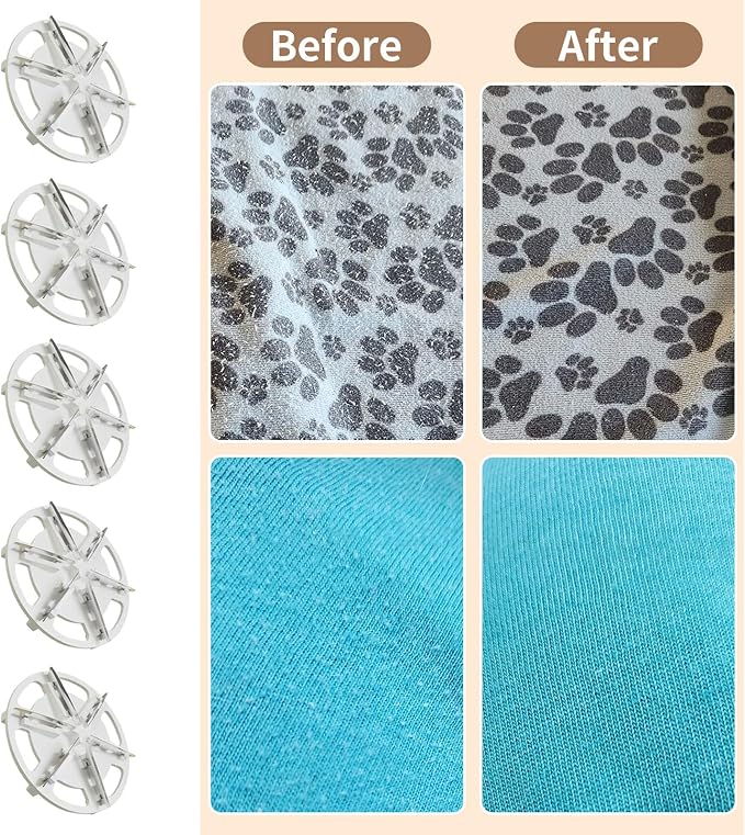 5-Pack Fabric Shaver Replacement Blades, High Qulity 6-Leaf Blades - Image 4