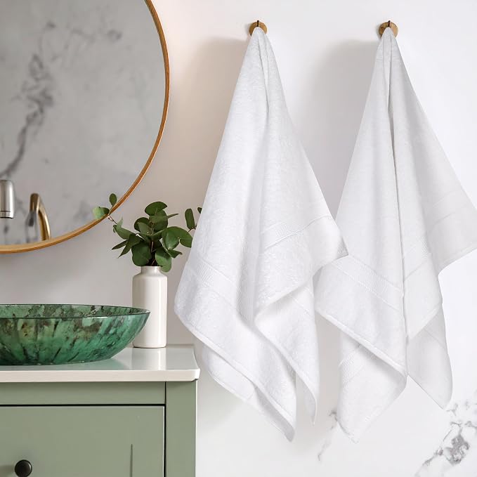 Superior Egyptian Cotton Plush & Absorbent, Bath Towel Set of 2, Soft Luxury - Image 2