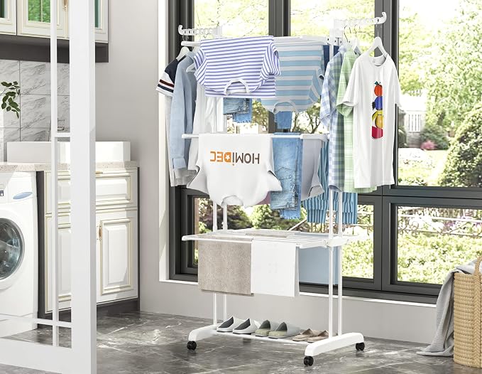 HOMIDEC Clothes Drying Rack, 4-Tier Foldable Drying Rack Clothing | Foldable - Image 7