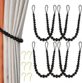 KLOGTSIND Wood Bead Curtain Tiebacks, 6 Pack Curtain Tie Backs by KLOGTSINDDirect