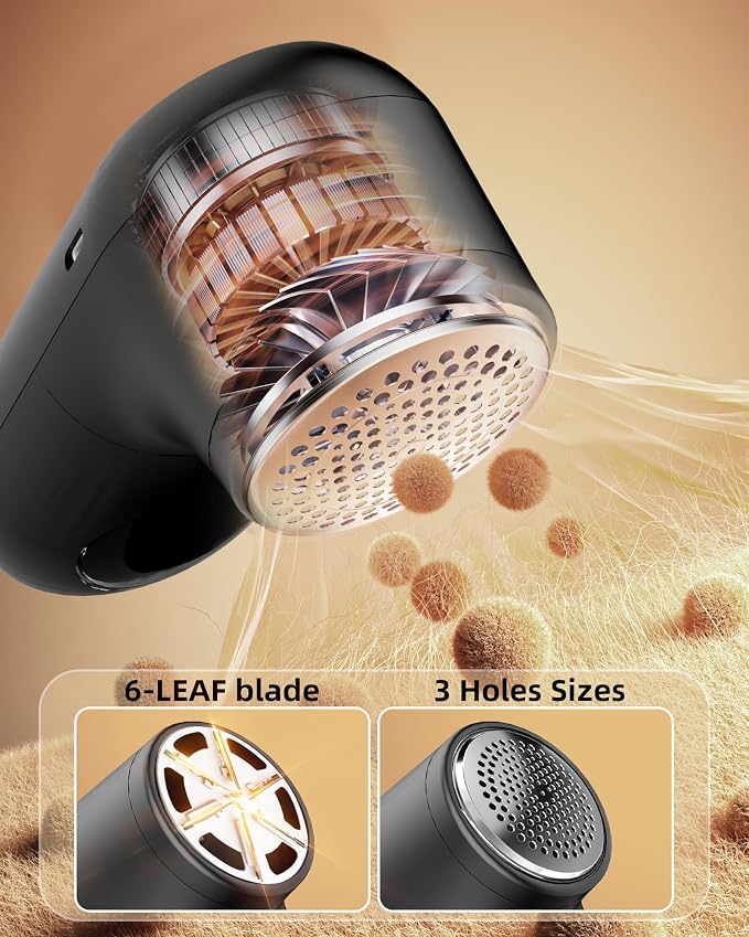 Fabric Shaver Lint Remover for Clothes, Portable Sweater Defuzzer | Rechargeable - Image 3