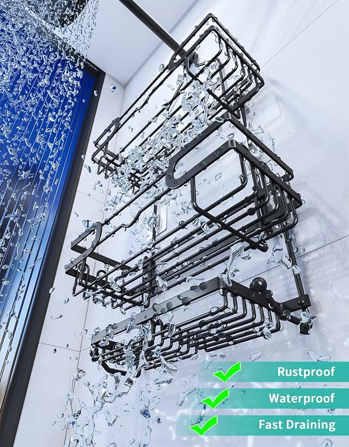 HapiRm Bathroom Hanging Shower Caddy - Image 5