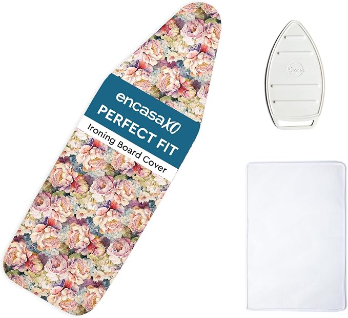 Encasa XO Padded Ironing Board Cover and Pad 54"x15" Wildflowers by EncasaXO